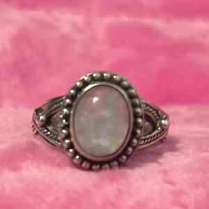 🌙Moonstone and Silver  Ring